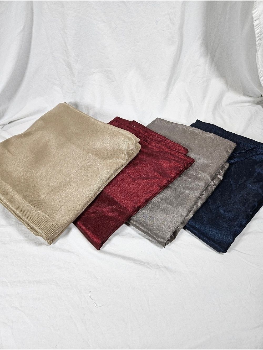 4 Panels Sun Zero Faux Dupioni Silk Extreme 100% Blackout Back Tab Curtain Panel